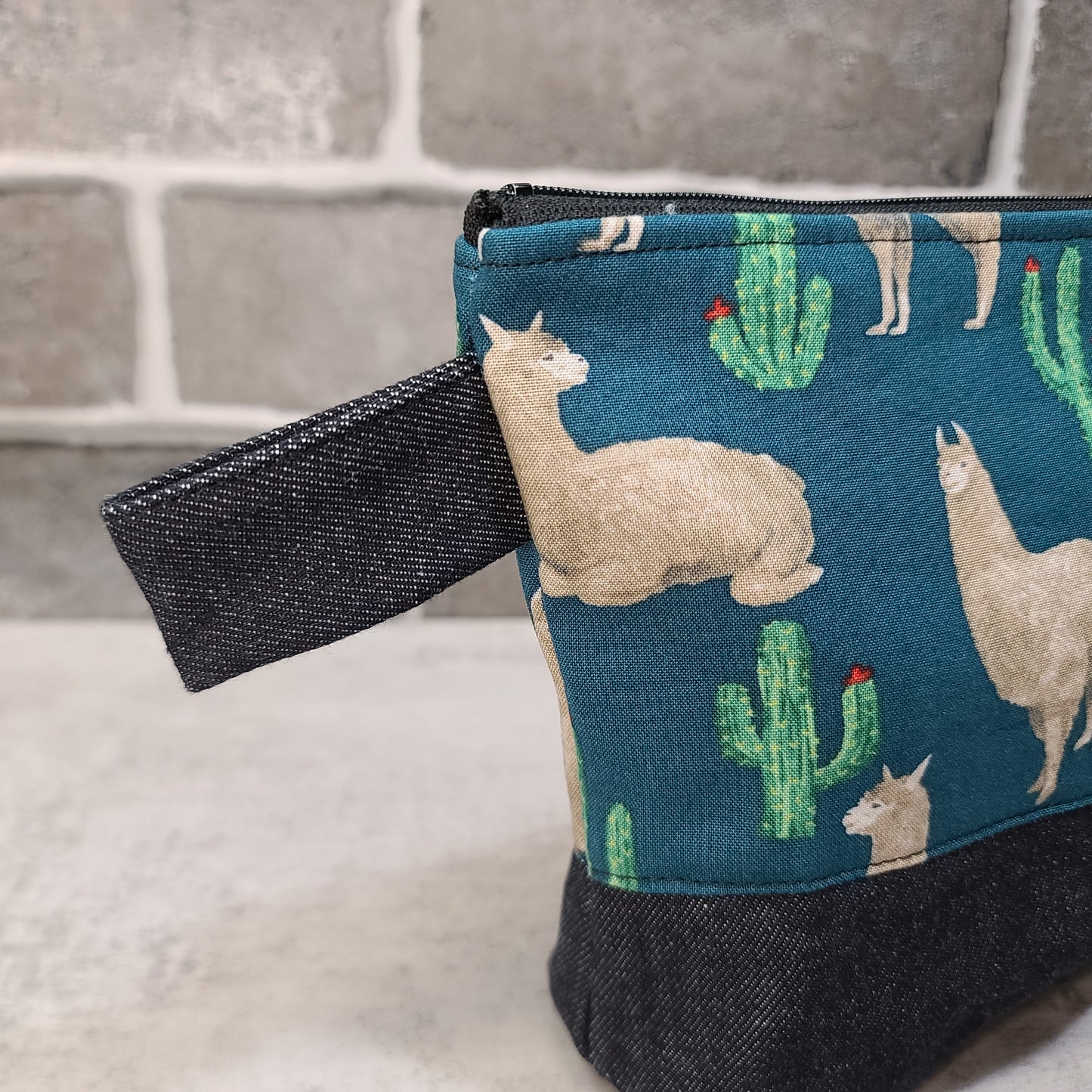 Trousse de voyage - Sac à cosmétiques/maquillage - Étui à crayons - Alpagas/Lamas & Cactus