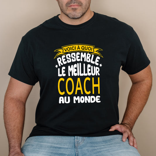 T-shirt HOMME à col rond - Meilleur COACH au monde