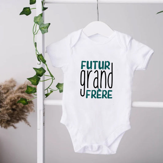 Cache-couche pour bébé - Annonce Grossesse/Naissance - Futur grand frère (Modèle 4)