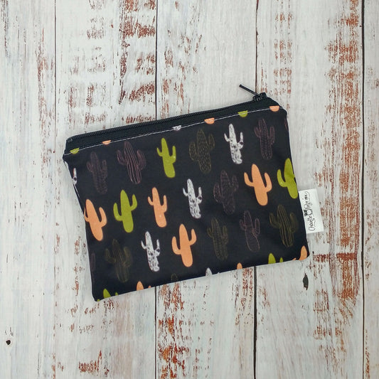 Sac réutilisable pour collation ou sandwich – Cactus sur fond noir